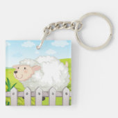 笑顔の羊 キーホルダー (裏面)