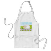 笑顔の羊 スタンダードエプロン (正面)