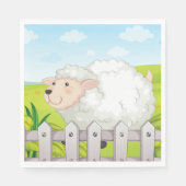 笑顔の羊 スタンダードランチョンナプキン (正面)