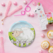 笑顔の羊 ペーパープレート (パーティー)