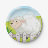 笑顔の羊 ペーパープレート (正面)
