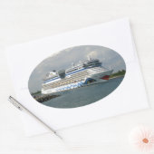 笑顔の船 楕円形シール (封筒)