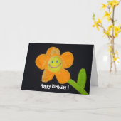 笑顔の花 カード (黄色い花)