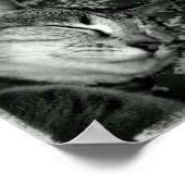 笑顔の藍色B+W ポスター (角)