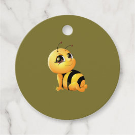 笑顔の蜂の赤ちゃんシャワーメッセージカード フェイバータグ