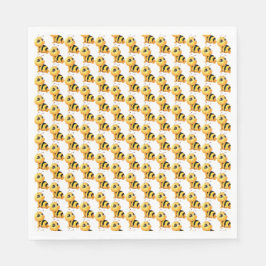 笑顔の蜂の赤ちゃんシャワー紙ナプキン スタンダードランチョンナプキン