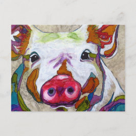 笑顔の豚 ポストカード