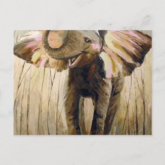 笑顔の象 ポストカード (正面)