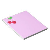 笑顔の赤いさくらんぼ ノートパッド (アングル)