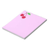 笑顔の赤いさくらんぼ ノートパッド (回転)