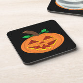 笑顔の赤い目のハッピーハローウィンかぼちゃコースター コースター (左側)