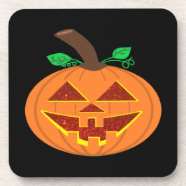 笑顔の赤い目のハッピーハローウィンかぼちゃコースター コースター