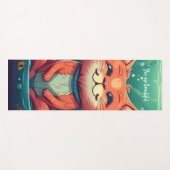 笑顔の赤猫ヨガマット – 完璧な誕生日プレゼント ヨガマット (正面(横))