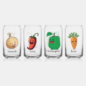 笑顔の野菜パーソナライズされた子供へ ガラス缶 (裏面)