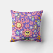 笑顔の開花装飾枕 クッション (裏面)