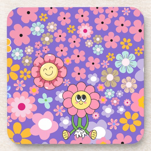 笑顔の開花装飾 コースター (正面)