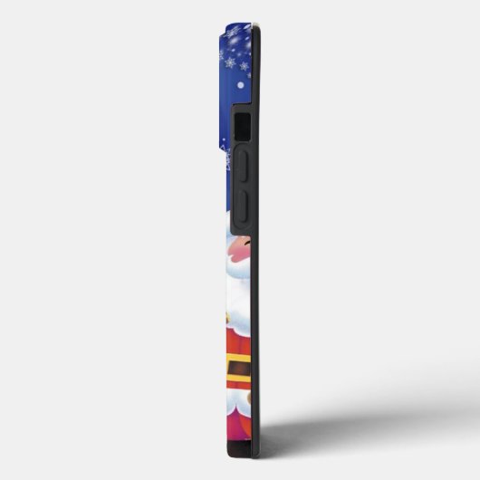 笑顔の雪だるまとサンタクロース Case-Mate iPhoneケース (裏面 / 左)