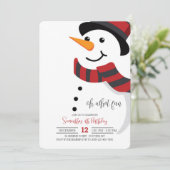 笑顔の雪だるまの招待状 招待状 (スタンド正面)