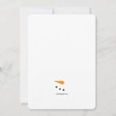 笑顔の雪だるまの招待状 招待状 (裏面)