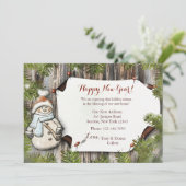 笑顔の雪だるま休日の引越し告知 シーズンカード (スタンド正面)