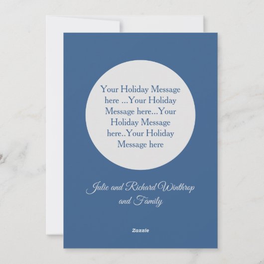 笑顔の雪だるま冬のホリデーグリーティングカード シーズンカード (裏面)