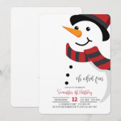 笑顔の雪だるま招待状 招待状 (正面/裏面)