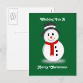 笑顔の雪だるま シーズンポストカード (正面/裏面)