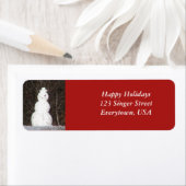 笑顔の雪だるま ラベル (インサイチュ)