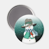 笑顔の雪だるま、吹雪のマグネットの（鳥）ショウジョウコウカンチョウ マグネット (正面/裏面)