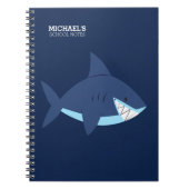 笑顔の青いサメ ノートブック (正面)