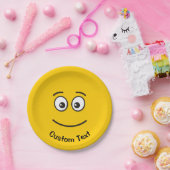 笑顔の顔とオープンアイズ紙プレート ペーパープレート (パーティー)