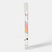 笑顔の顔とハートと明るいパステルレインボー Case-Mate iPhoneケース (裏面 / 左)