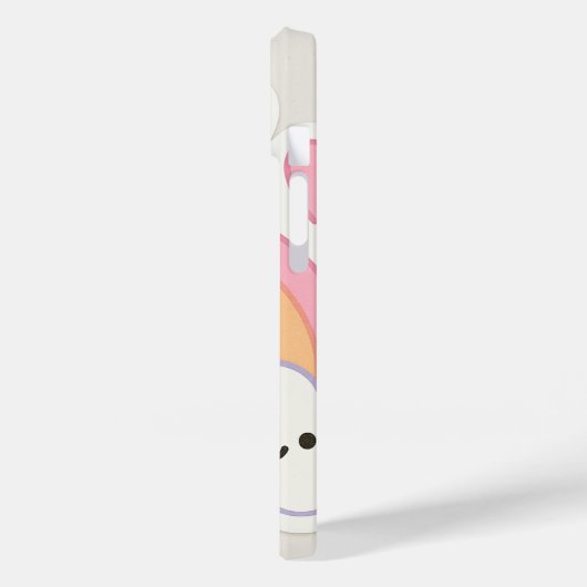 笑顔の顔とハートと明るいパステルレインボー Case-Mate iPhoneケース (裏面 / 左)