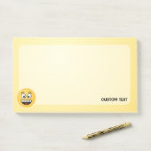 笑顔の顔と口を開くポストイットノート ポストイット (デスク)