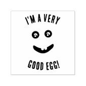 笑顔の顔と文字非常に良い卵ゴムスタンプ セルフインキングスタンプ (デザイン)