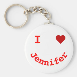 笑顔の顔パーソナライズされたIハート キーホルダー