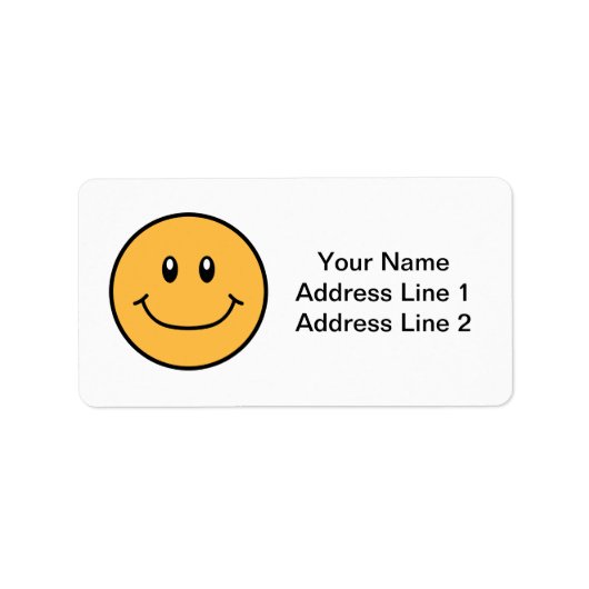 笑顔の顔ラベルOrange 0001 ラベル (正面)
