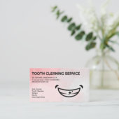 笑顔の顔ロゴ |歯科 名刺 (スタンド正面)