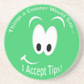 笑顔の顔受け入れヒント暗いコースター コースター (正面)