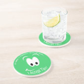 笑顔の顔受け入れヒント暗いコースター コースター (側面)