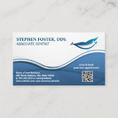 笑顔の顔歯科用ロゴ | QRコード 名刺 (正面)