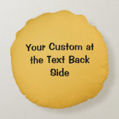 笑顔の顔目を枕の周りに ラウンドクッション (裏面)