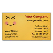 笑顔の顔笑顔の目ビジネスカードマグネット マグネット名刺 (正面)