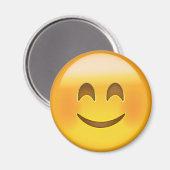 笑顔の顔笑顔の目絵文字 マグネット (正面/裏面)