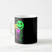 笑顔の顔 コーヒーマグカップ (正面左)