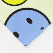 笑顔の顔 フリースブランケット (角)