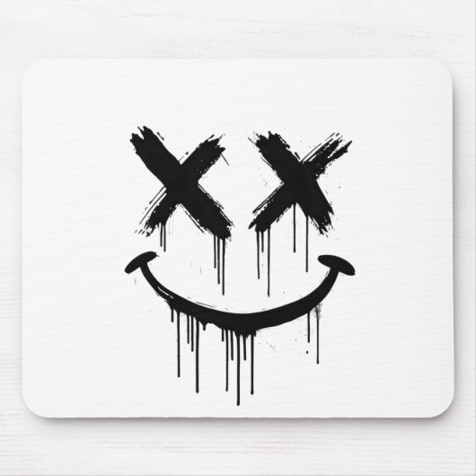 笑顔の顔 マウスパッド (正面)