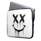 笑顔の顔 ラップトップスリーブ (正面左)