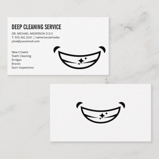 笑顔の顔 名刺 (正面/裏面)