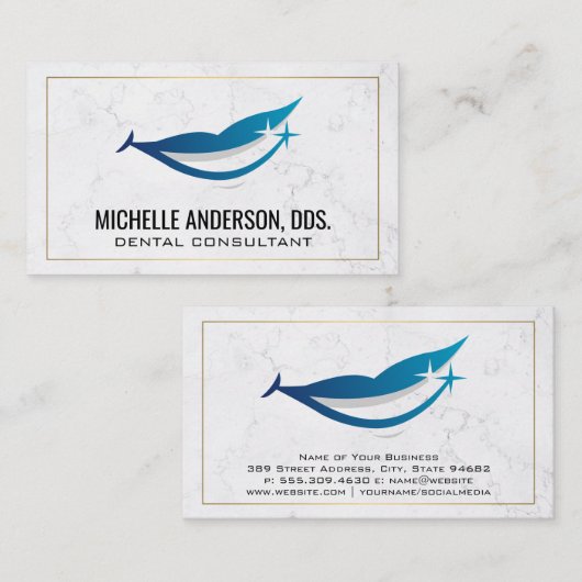 笑顔の顔 |歯科 名刺 (正面/裏面)